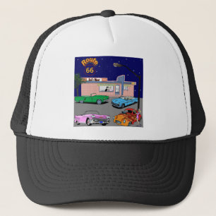 Diner Route 66 en Vintage Cars 1950 Trucker Pet