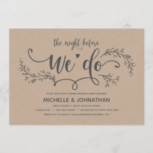 Dîner Rustic Botanical mariage invitations