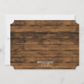 Dîner Rustic Wood Houseéchauffement Invitation (Dos)