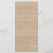 Dîner Rustique de répétition Mariage Carte de reme (Dos)