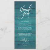 Dîner Rustique de répétition Mariage Carte de reme (Devant)