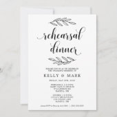 Dîner Rustique de répétition Mariage Invitation (Devant)