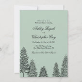Dîner Rustique Mariage Invitation - Pine Tree (Devant)