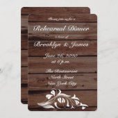 Dîner Rustique Mariage Invitations (Devant / Derrière)