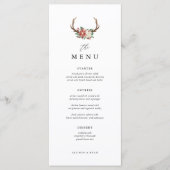 Dîner Rustique Table de mariage d'hiver Menu (Devant)