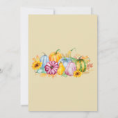 Dîner Rustique Thanksgiving Invitation Citrouilles (Dos)