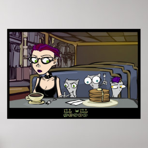 Diner Scene : Foamy The Squirrel Poster