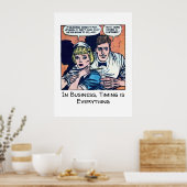  Diner Scene uit de jaren 50 Horror Comics Poster (Keuken)