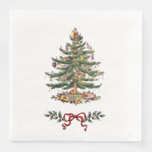 Diner servetten met kerstversiering