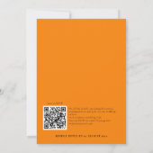 Dîner simple Orange QR d'automne Invitation (Dos)