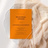 Dîner simple Orange QR d'automne Invitation