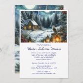 Dîner Solstice d'hiver Invitation (Devant / Derrière)