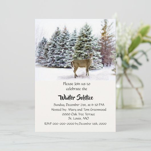 Dîner Solstice d'hiver Invitation (Debout devant)