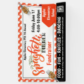 Dîner Spaghetti Collecte de fonds PTO PTA Bannière (Vertical)