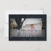 Diner stijl bruiloft paar RSVP (Voorkant)