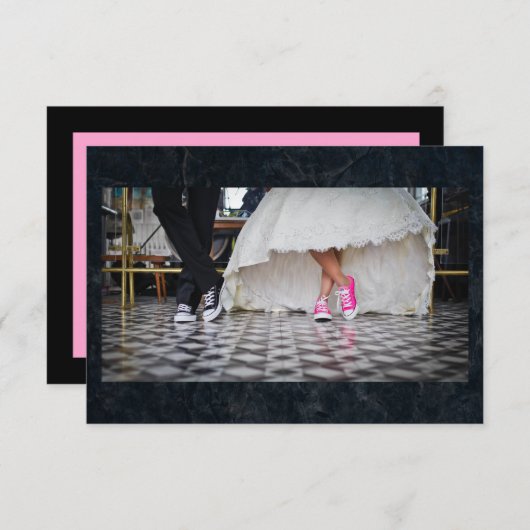 Diner style mariage couple RSVP (Devant / Derrière)