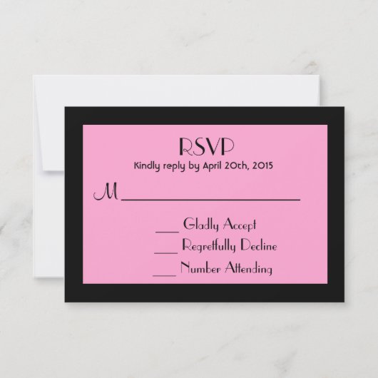 Diner style mariage couple RSVP (Dos)