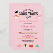 Dîner Sushi Déjeuner Japonais Invitation de fête d (Devant / Derrière)