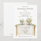 Diner Tafel repetitie diner Kaart (Voorkant / Achterkant)