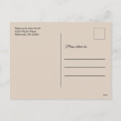 Dîner Thanksgiving Aquarelle Turquie Invitation (Dos)