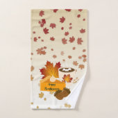 Dîner Thanksgiving Cuisine Citrouille Pie Hot Coca (Serviette à main)