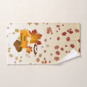 Dîner Thanksgiving Cuisine Citrouille Pie Hot Coca (Serviette à main)