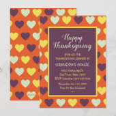 Dîner Thanksgiving en famille Invitation personnal (Devant / Derrière)