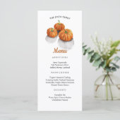 Dîner Thanksgiving Menu Citrouille Peint (Debout devant)