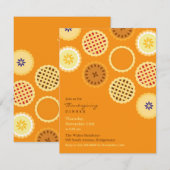 Dîner Thanksgiving Pies Plates Invitation (Devant / Derrière)