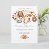Dîner Thanksgiving Potluck Invitation (Debout devant)