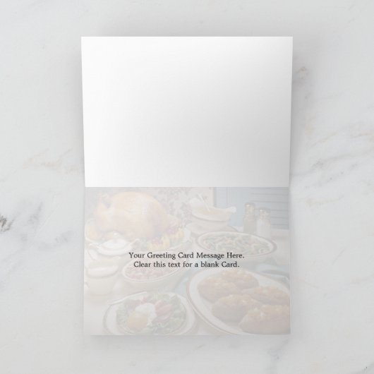 diner Thanksgiving roast turkije Feestdagen Kaart (Binnen)
