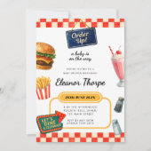 Diner Thème Baby shower Invitation (Devant)