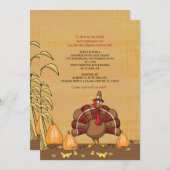 Dîner turc Invitation de Thanksgiving (Devant / Derrière)