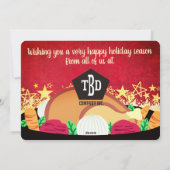 dîner turc restaurant restauration carte de Noël (Dos)