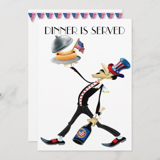 Dîner unique / Rencontre Version 3 Invitation (Devant / Derrière)