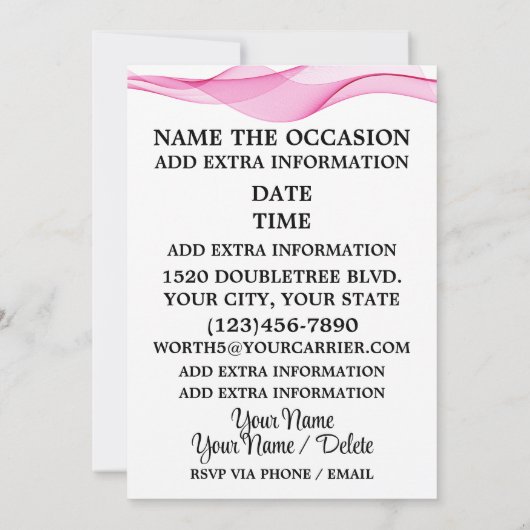 Dîner unique / Rencontre Version 5 Invitation (Dos)