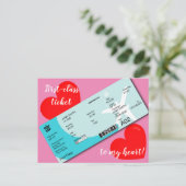 Dîner Valentine's Invitation Embarquement Pass (Debout devant)