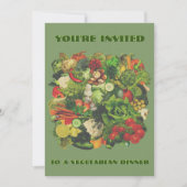 Dîner végétarien Invitation 🥕 🧅 🥑 (Devant)