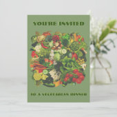 Dîner végétarien Invitation 🥕 🧅 🥑 (Debout devant)