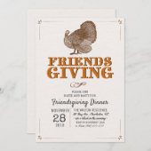 Dîner vintage Turquie Amical Invitation (Devant / Derrière)