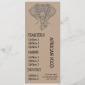 diner voor Afrikaanse restaurants Menu (Voorkant)