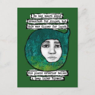 diner voor Briefkaart met lunch