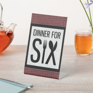 Diner voor Six Pedestal Sign Reclamebord Met Voetstuk