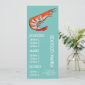 diner voor zeevruchten menu (Staand voorkant)