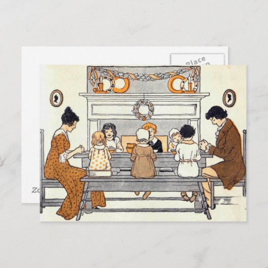 dinergebed briefkaart (Voorkant / Achterkant)