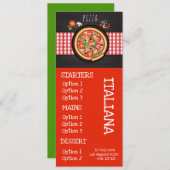 dinermenu pizza in het Italiaanse restaurant Menu (Voorkant / Achterkant)