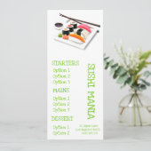 dinermenu van het Japanse restaurant Sushi Menu (Staand voorkant)