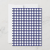 Dinerparty Blauw Gingham & Krab Kaart (Achterkant)