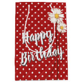 Dîners D'Anniversaire Sur Sac Cadeau Moyen Pois (Devant)