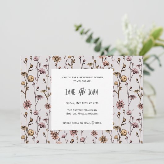 Dîners de répétition Dîner d'Encre Levé Invitation (Debout devant)